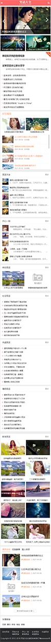 响应式幽默笑话搞笑短文网站模板 - 手机端