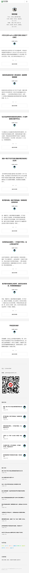 响应式极简个人博客自媒体类网站模板 - 手机端